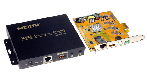 100米PCI-E板卡型HDMI KVM延长器(图2)