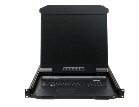 19寸8端口机架型LCD KVM切换器，支持远程IP管控(图1)